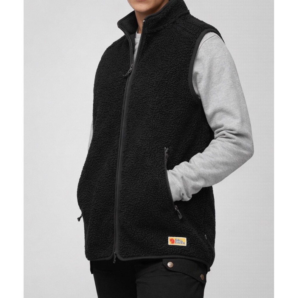 FjallRaven Vardag Pile Fleece Vest Black Womens XS - Picture 1 of 11